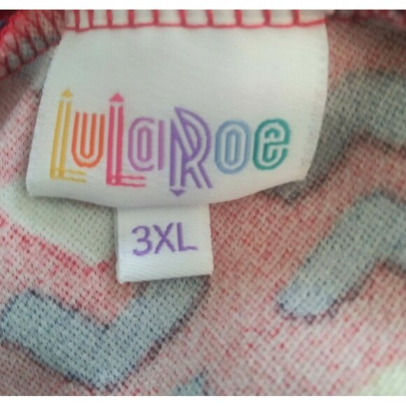 LuLaRoe Plus Size 3XL Pencil Skirt Womens Multicolor Chevron Print - Picture 6 of 7